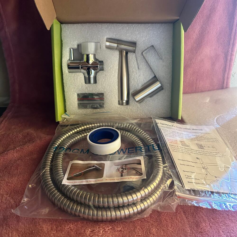 ˚₊‧꒰ა ☆ ໒꒱ ‧₊˚ Purrfectzone Bidet Sprayer for Toilet, Handheld Kit (3C- 196)